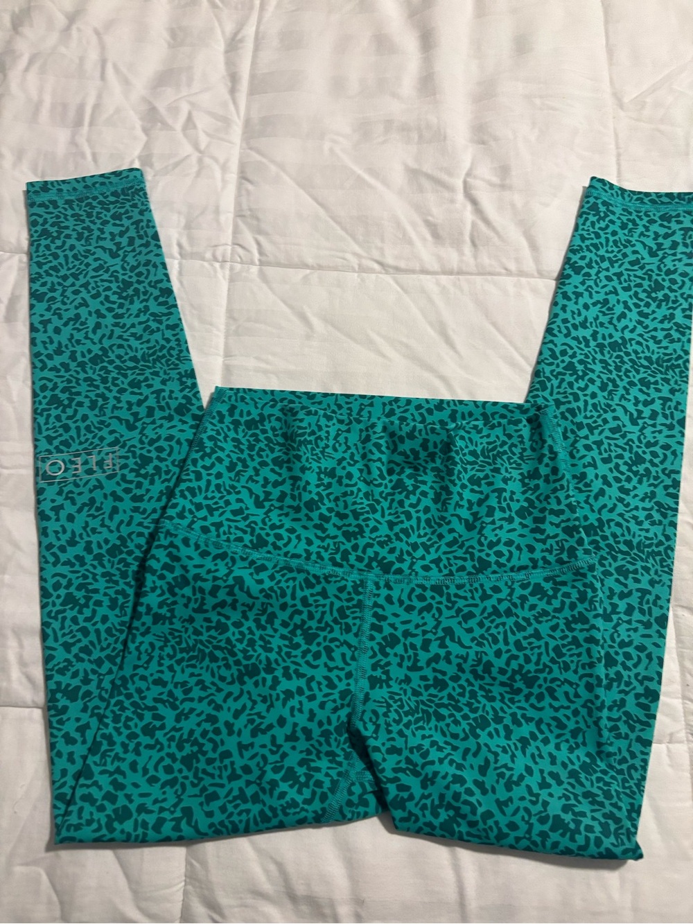 Fleo Teal Print Active Leggings